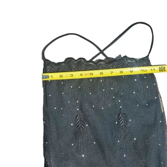 90s/Y2K Vintage Black Lace Up Back Maxi Dress - Picture 7 of 13